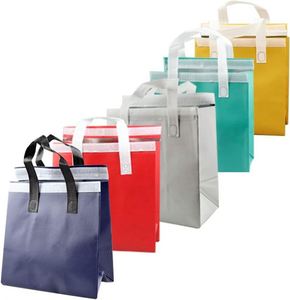 Cheap Eco Ice Cream Milk Tea Takeaway Delivery Recyclable Disposable Insulated Tote Food Cooler Bag - Product Image 5