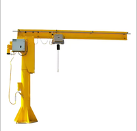 Grue à flèche pivotante haute efficacité de 5 tonnes, 360° °   Tourneur avec palan électrique pour atelier