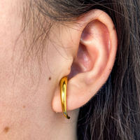 Gaovo – Manchette d'oreille en acier inoxydable plaqué or, anti-oxydation, géométrique, sans perçage, bijou de mode pour femme