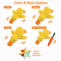 Jouet pour chien en peluche couineur en forme de canard, jouet à mâcher doux pour chiot, anti-ennui pour chiens de petite et moyenne taille, vente en gros