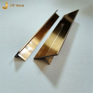 Perfil Decorativo en T de Acero Inoxidable EX365 para Bordes de Azulejos, Paredes y Pisos - Product Image 4