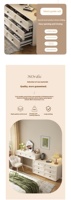 Advanced Light Luxe Crème Style Français Coiffeuse En Bois Massif Chambre À Coucher Intégrée Rangement Sens Chambre À Coucher Principale Armoire