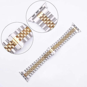 Lionorm <span class=keywords><strong>Bracelet</strong></span> de montre intelligente en acier inoxydable de luxe pour <span class=keywords><strong>Apple</strong></span> <span class=keywords><strong>Watch</strong></span> Series 10 <span class=keywords><strong>Bracelet</strong></span> de montre bicolore 22mm pour Samsung - Product Image 3