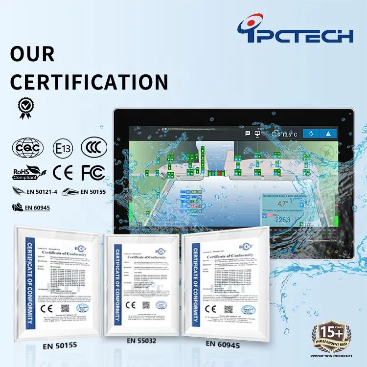 Pc Touch industriali IPctech Qiyang Fanless pannello pz supporto personalizzazione lega di alluminio ODM Embedded Tablet Computer