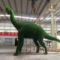 HT-031 Dinosaurus Animatronik Brachiosaurus Berkualitas Tinggi Ukuran Besar dengan Kepala dan Ekor Bergerak, Rangka Logam untuk Taman Hiburan