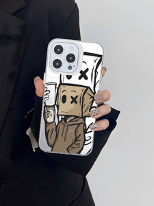 <span class=keywords><strong>Cover</strong></span> per <span class=keywords><strong>iPhone</strong></span> 16 15 <span class=keywords><strong>14</strong></span> 13 <span class=keywords><strong>Pro</strong></span> Max con Grafica Estetica Doodle Art, Antiurto, Stile Graffiti, in TPU Morbido Bianco e Nero - Product Image 2