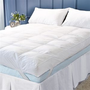 Protection en plumes d'oie rempli de duvet 2.5 à gousset surmatelas avec drap-housse - Product Image 5