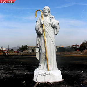 Sculpté à la main église décor marbre berger garçon Statue jésus Statue à vendre - Product Image 5