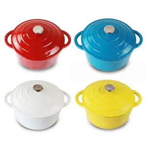 High Quality Best Selling Enamel Cookware Big Cast Iron Casserole Cooking Pot Soup Pot Kitchenware With Lid