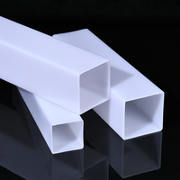Tube carré en PC diffuseur de lumière pour abat-jour, résistant aux hautes températures, conception et extrusion sur mesure