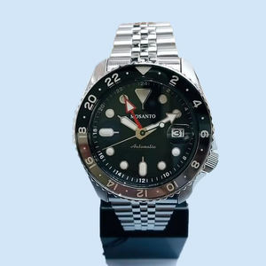 Reloj <span class=keywords><strong>Seiko</strong></span> <span class=keywords><strong>5</strong></span> Sports <span class=keywords><strong>GMT</strong></span> Automático para Hombre Caja de Acero Inoxidable Cristal Hardlex Azul Resistente al Agua Cronógrafo Analógico de Negocios - Product Image 4
