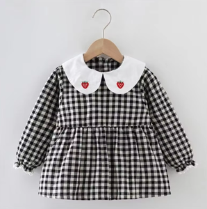 Vente en gros tablier à manches longues dessin pour bébé chemise pour enfants blouse tablier à smocks vêtements pour bébé - Product Image 2
