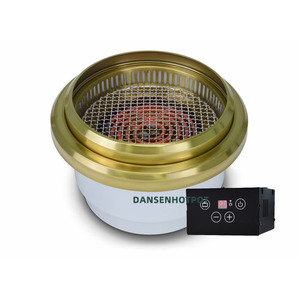 Barbecue sans fumée en acier inoxydable <span class=keywords><strong>doré</strong></span> rose, barbecue électrique ETL, barbecue coréen pour utilisation en restaurant - Product Image 4