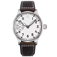 Montres de Luxe Semi-Automatiques Cadran Stérile 42mm Mouvement Seagull ST3600 à Remontage Manuel Verre Saphir Montres Homme Personnalisables Logo Original
