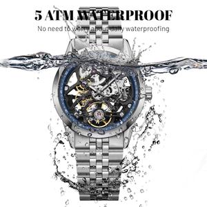 Montre automatique de sport de luxe pour homme, bracelet en acier de luxe du fabricant d'origine, bracelet en cuir élégant pour homme - Product Image 3