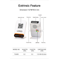 Wi-Fi Voz estática Pago inalámbrico 4G Caja de sonido Altavoz Código Qr Terminal de pago para pago Notificación de pago en tiempo real