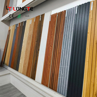 Panel de Pared WPC PVC OEM/ODM, Panel de Pared Interior y Exterior de Madera y Plástico Compuesto, Revestimiento de Panel de Pared Acanalado WPC PVC