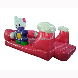 <strong>Inflatable</strong> Trampoline <strong>Bouncer</strong> <strong>Hello</strong> Cat <strong>Kitty</strong> <strong>Inflatable</strong> Pink Bouncy House Toddler Bounce House Castle for Party - Product Image 1