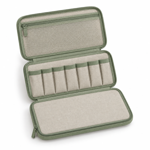 Organizador de Maquillaje de Tres Niveles, Plegable, con Espejo, Compartimento para Cosméticos y Lazos Elásticos para Botellas - Product Image 1
