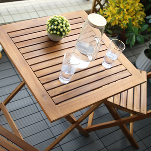 Moderno y versátil juego de bistró de madera de acacia, muebles de patio portátiles para comedor, sala de estar, Hotel, parque al aire libre, uso cómodo - Product Image 5