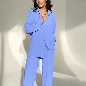 Tricots douillets personnalisés de haute qualité, ensembles de pulls pour femmes 2024 2 pièces ensembles de vêtements de détente courts/ - Product Image 5