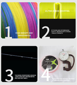 YGR MAX 8-tresse 100m 6 pièces PE chaîne <span class=keywords><strong>de</strong></span> pêche flottant lignes <span class=keywords><strong>de</strong></span> pêche en haute mer <span class=keywords><strong>pour</strong></span> eau salée/eau douce et truite ou poisson-chat - Product Image 3