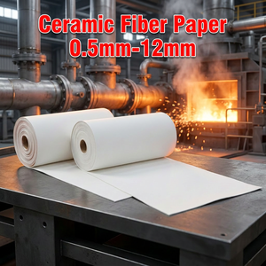 Usine personnalisée 1350°C couverture en fibre céramique <span class=keywords><strong>de</strong></span> bonne stabilité thermique pour fours à haute température - Product Image 1