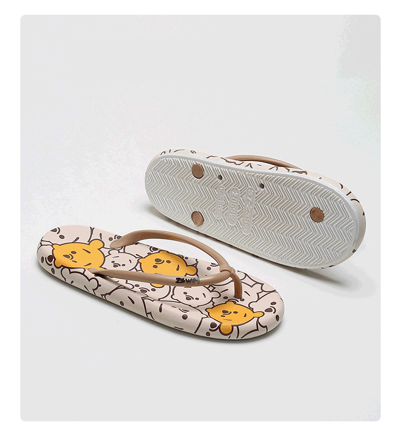 Custom Printing Cartoon PVC Soft Non-slip Bathroom Slippers for Women Men Filp Flops