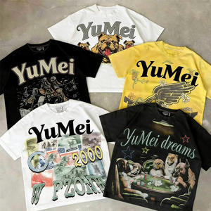 T-shirt Grafiche Oversize da Uomo in Cotone Terry 100% con Strass Personalizzati, Stampa DTG, Modello Boxy Cropped, Stile Streetwear Lussuoso - Product Image 1