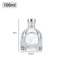 Flacon de parfum en verre vide de 100 ml avec bouchon en liège pour diffuseur de parfum liquide