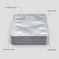 Sachet en aluminium uni avec encoche de déchirement, haute barrière, vente en gros