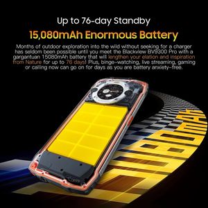 <span class=keywords><strong>Blackview</strong></span> bv9300 Pro màn hình phía sau 100lm Đèn pin 256GB 120Hz 15080mAh 64mp IP68 - Product Image 5