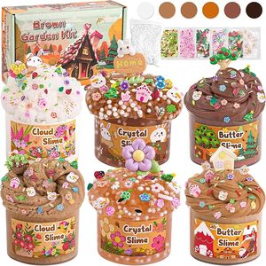 Kit de slime marron pour enfants, ensemble de slime cristallin effet nuage de beurre, cadeaux de fête, OEM ODM, vente en gros, fournisseur de jouets sensoriels, cadeau - Product Image 1