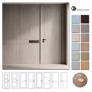 Porte en bois enveloppée de <span class=keywords><strong>film</strong></span> PVC de haute qualité, insonorisation 46 dB, étanche, porte intérieure pour la vente en gros et la construction en Europe - Product Image 1
