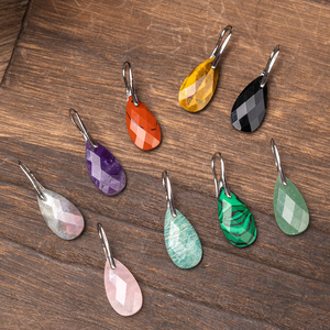 Nouvelles boucles d'oreilles en œil de tigre et améthyste, pierres semi-précieuses, faites à la main, en quartz rose, bijoux pour la guérison, cadeau - Product Image 3