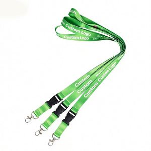 Custom Design Print 1.5cm <b>Polyester</b> <b>Lanyard</b> for Office Cultural Display Supplies Chest Cards Work Badges - Product Image 3