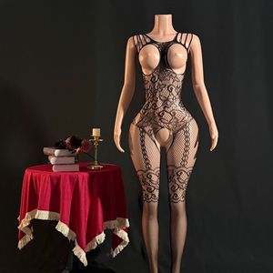 Collants résille ajourés à <span class=keywords><strong>taille</strong></span> haute avec découpes et franges, avec doublure intégrée - Product Image 6