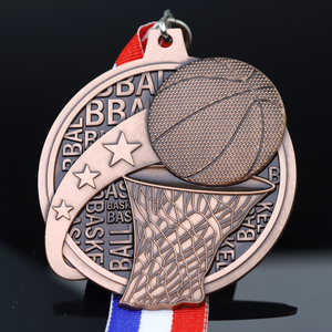 Médaille <span class=keywords><strong>de</strong></span> compétition <span class=keywords><strong>de</strong></span> basketball ancienne en alliage <span class=keywords><strong>de</strong></span> zinc, placage métallique, impression UV, médaille d'honneur pour événement <span class=keywords><strong>de</strong></span> basketball, cadeaux <span class=keywords><strong>de</strong></span> bienvenue - Product Image 4