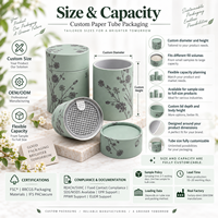 Tube en papier hermétique de qualité alimentaire personnalisé avec couvercle facile à décoller pour poudre de protéines, thé, café, sucre, chocolat, épices