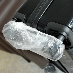 Disposable Suitcase Wheel Covers <b>Plastic</b> Dustproof Travel Luggage Caster Protector Long <b>Strip</b> Solid Color - Product Image 4