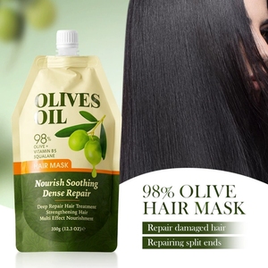 <span class=keywords><strong>Masque</strong></span> capillaire à l'huile d'olive, nourrissant, réparateur, lissant, hydratant, fortifiant, soin capillaire - Product Image 4