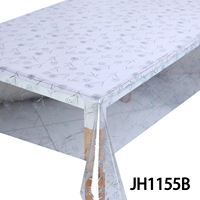 Nappe de table en PVC transparente, résistante à l'eau et à l'huile, avec motif floral à clipser, or et argent, personnalisable, de fabrication directe