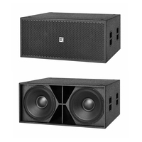 Système Audio en gros, double caisson de basses de 18 pouces, puissant boîtier de haut-parleurs de scène Dj en plein air