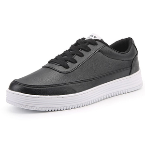Vente en gros de chaussures de skate décontractées unisexes en caoutchouc noir et blanc personnalisées pour hommes et femmes à prix abordable - Product Image 1