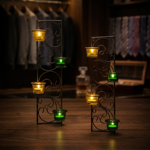 Wall Hanging Twisted Petals Tea Light <b>Candle</b> Diya Holders <b>Candle</b> holder - Product Image 1