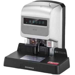 Máquina de encuadernación combinada semiautomática Grapadora de punzonado rápido con opciones manuales y eléctricas - Product Image 1