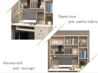 Bureau d'ordinateur en bois pour maison moderne Mesa sa pagsusulat Bureaux en forme de L avec tiroir bibliothèque