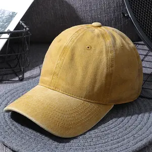 2022 berretto da Baseball tinta unita uomini e donne possono indossare cotone lavato stile coreano lifting moda Casual berretto a tesa curva Gorra