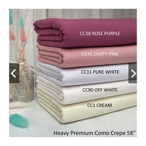 moss crepe fabric kain pasang comocrepe premium promosi raya como crepe Fabric