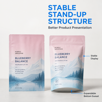 Op maat bedrukte, hoogwaardige smoothie stand-up pouch van aluminiumfolie, food grade, BPA-vrij, voor verpakkingen van milkshakes, sappen en yoghurt.